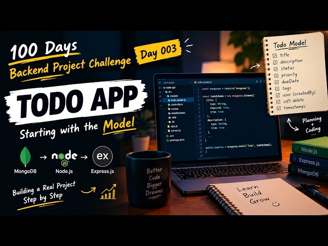 Day 003/100: Building a Todo App Backend 🚀 | Starting with the MongoDB Model