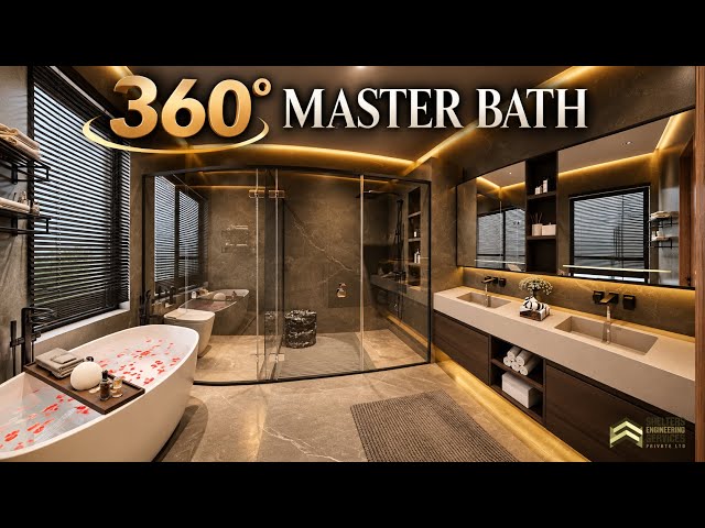 Master Bathroom 3D Visualization | Complete 360° Virtual Tour
