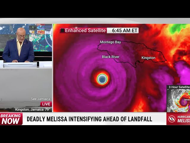 Melissa Now Ranks Among Strongest Atlantic Hurricanes Ever as It Nears Jamaica