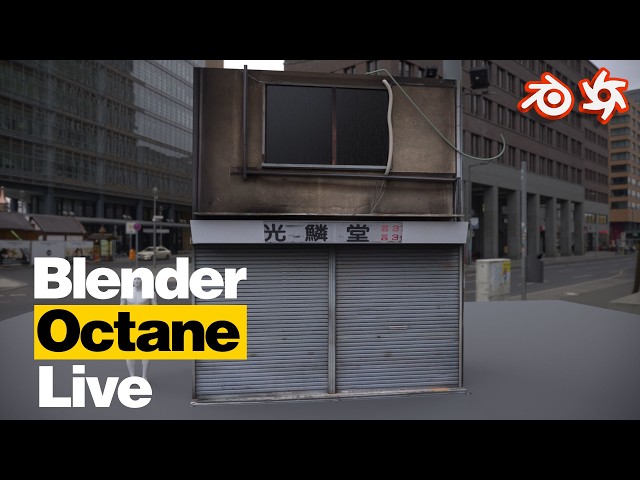 Making a Japanese sign Blender Octane 🔴 [Live]