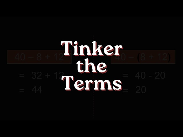 Tinker the terms - I & II | Arithmetic Expressions |Grade 7 | NCERT | Khan Academy
