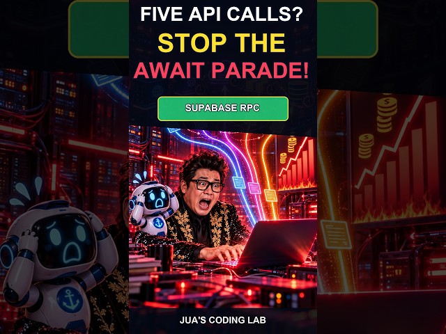 Five API Calls for ONE Click?! 💥 Supabase RPC #Shorts #copilot #코딩강의 #codingshorts #codingtips