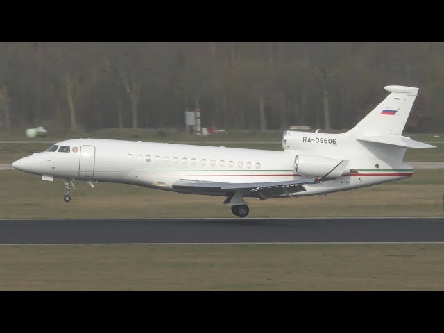 [4K] Tatarstan Government Dassault Falcon 8X Arrival and Takeoff [EHEH]