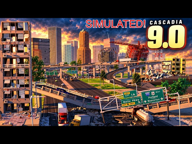 Portland vs. a 9.0 Cascadia Earthquake | 3D Simulation