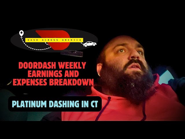 Weekly Earnings and Expenses breakdown as a Platinum Dasher