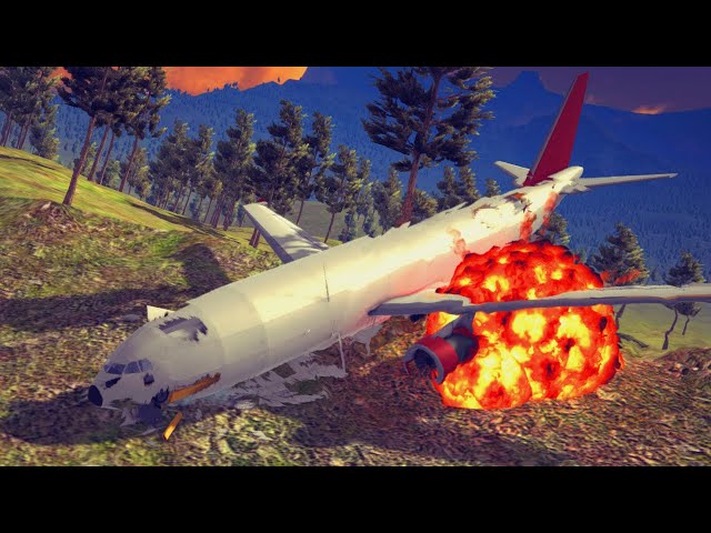 Realistic Airplane Crashes & Emergency Landings | Besiege - BIG COMPILATION