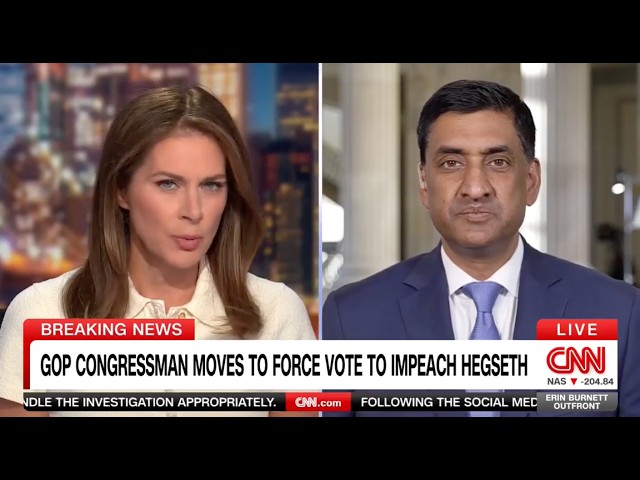 CNN BREAKING: Ro Khanna Calls for Pete Hegseth's Impeachment