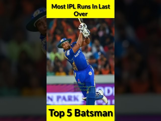 Most IPL Runs In Last Over 🔥 Top 5 Batsman 🧐 #shorts #msdhoni #rohitsharma