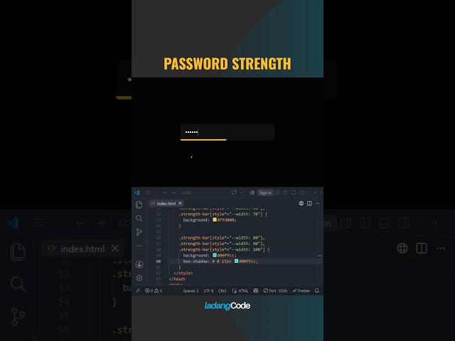 Dynamic Password UI 🔒 Smooth Color Change #Coding