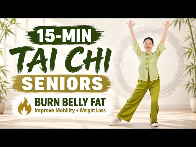15-Min Tai Chi for Seniors 🔥 Burn Belly Fat, Improve Mobility & Support Weight Loss
