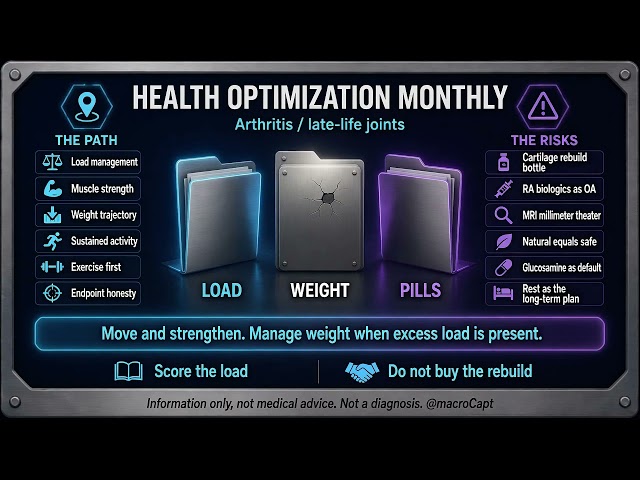 August health optimization — OA prevention beats supplement stacks