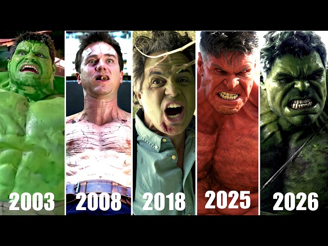 Hulk Transformation Evolution (1977–2026) | From The Incredible Hulk to Brand New Day