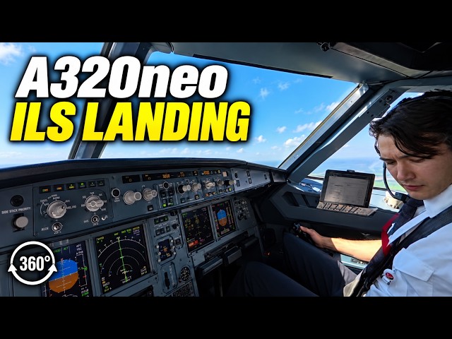A320neo ILS Approach & Landing | Real Cockpit View