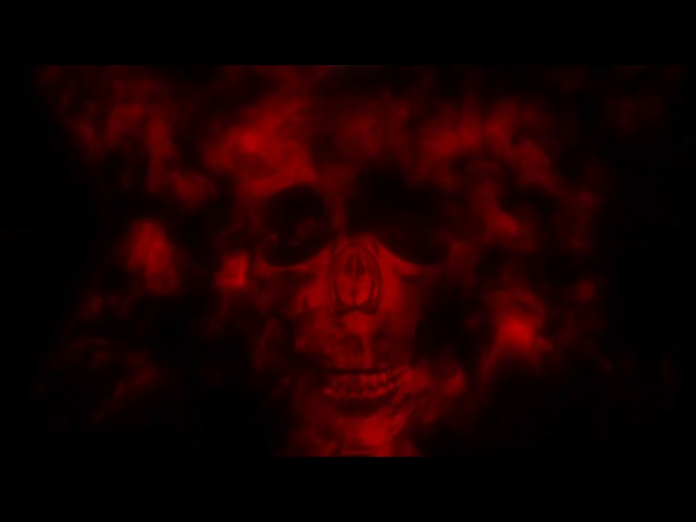 Skull Red Fog Halloween 4K Animated Motion Background Wallpaper Screensaver VJ Loop
