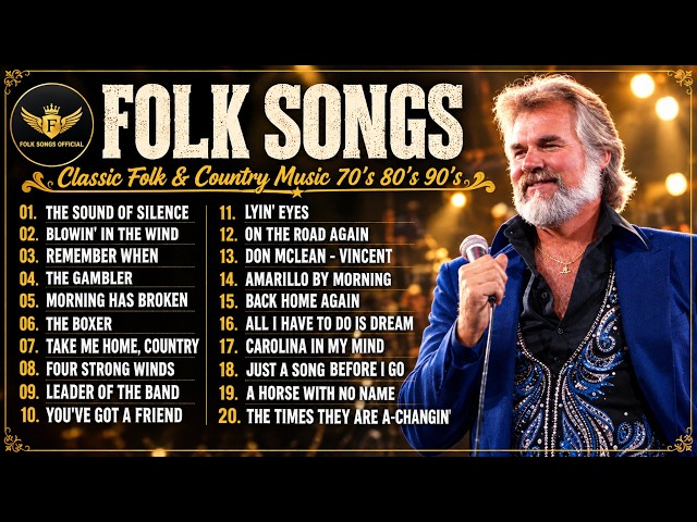 Golden Folk Songs 🍂 Classic Folk & Country Music 70's 80's 90's Collection🌾Country Folk Music