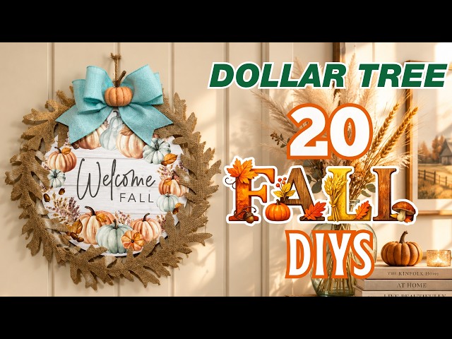 🍂 FALL is Finally Here! 20 Dollar Tree DIYs for Autumn Home Decor