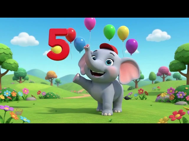🐘🔢 Learn to Count 1 to 5 with Ellie the Elephant! 🌈 | Mini Lala #shorts