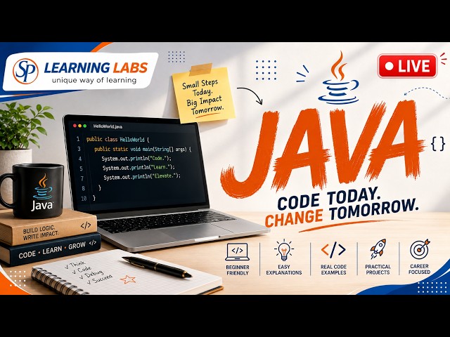 🚀 Java LIVE for Beginners | Learn Java Programming from Scratch