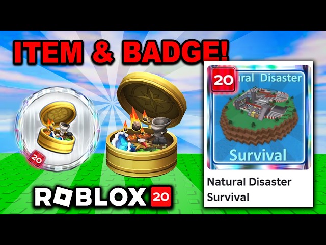 How to get NATURAL DISASTERS BADGE & ITEM!! | The Hunt 20 Roblox