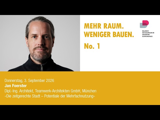 MehrRaum. WenigerBauen 1 / More space, less building. / Jan Foerster