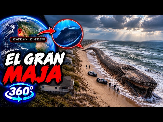 VR 360° - El Gran Maja Found Dead on Google Earth – Giant Sea Monster Washed Ashore!