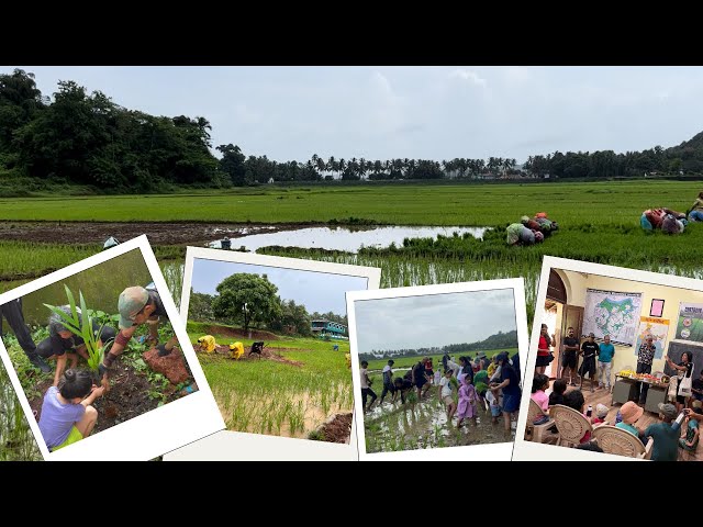 Tree planting and Traditional Farming Demo at Curtorim, Goa for the Traveling Dome Group ++