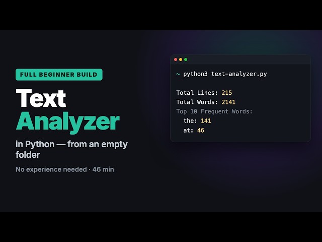 Build a Text Analyzer in Python — Full Beginner Tutorial