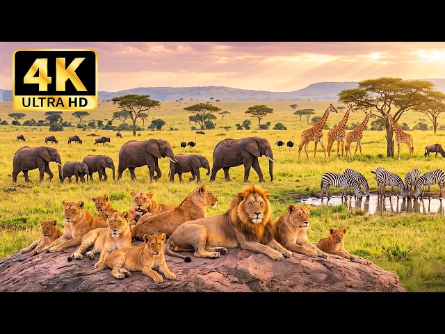 Majestic Animals of the World in 4K – Beautiful Wildlife Scenes with Calming Music