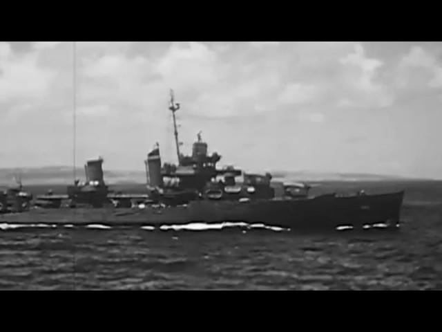 USS Phelps (DD-360) during the invasion of Saipan, June 16, 1944 Footage