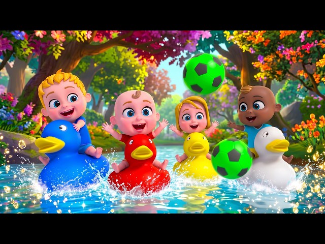 Learn colors With Five Little Ducks | Learning Colors Name | Nursery Rhymes | Little Star Rhymes