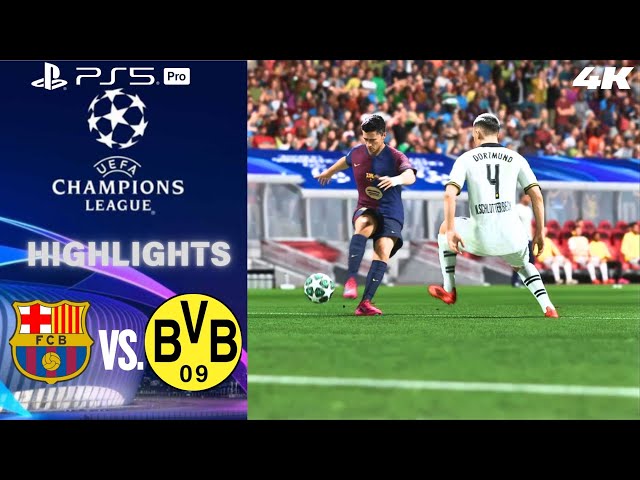 FC 25 - Barcelona vs. Borussia Dortmund - UEFA Champions League 24/25 Highlights [PS5 PRO 4K60]