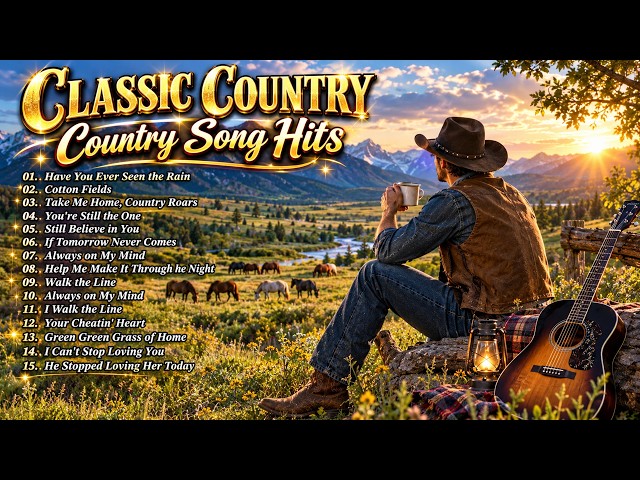 Classic Country Music Timeless 60s, 70s, 80s - Have You Ever Seen the Rain, Cotton Fields...