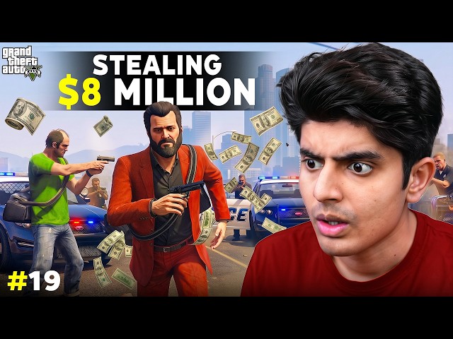 WE ROBBED BIGGEST BANK IN THE CITY | GTA 5 PART 19 (HINDI DUBBED)