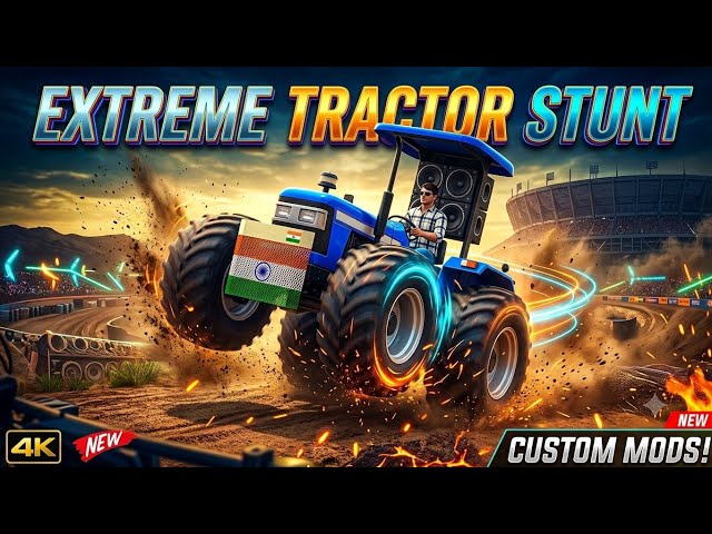 Duniya Ka Sabse Bada DJ Tractor Stunt! 😱 | Monster Modification Test 3D  