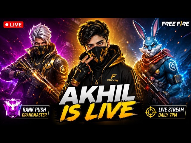 🔴Facecam Live Reaction - GVG Challenge | Free Fire Live | Akhil Gaming 077