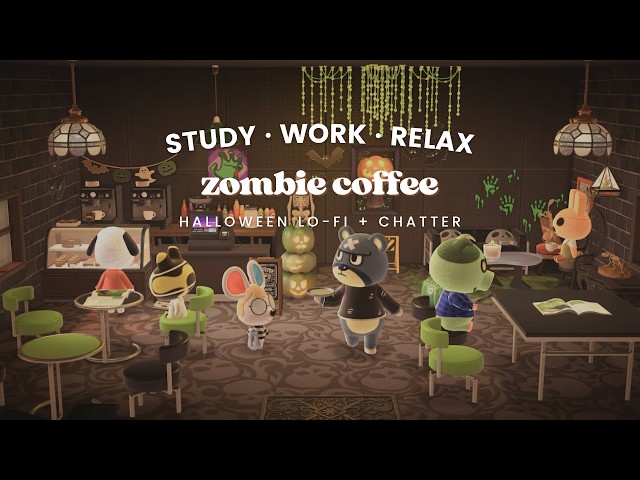 Zombie Coffee 🧟‍♂️ 1 Hour Chill Halloween Lo-fi No Midroll Ads 🎃Studying Music | Work Aid 🎧