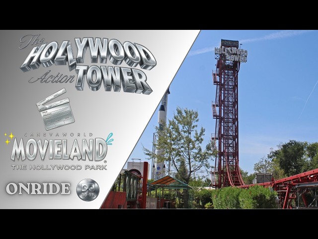 REAL 3D VR180 ULTRA WIDE VIEW ONRIDE POV @The Hollywood Tower @MOVIELAND PARK ITALY 4K