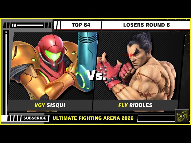 Ultimate Fighting Arena 2026 - TOP 64 - Sisqui (Samus) VS Riddles (Kazuya) - SSBU