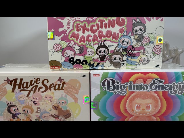 Labubu Exciting Macaron Pop Mart Full Set | Vinyl Face Plush Pendant Blind Box Unboxing- ASMR 