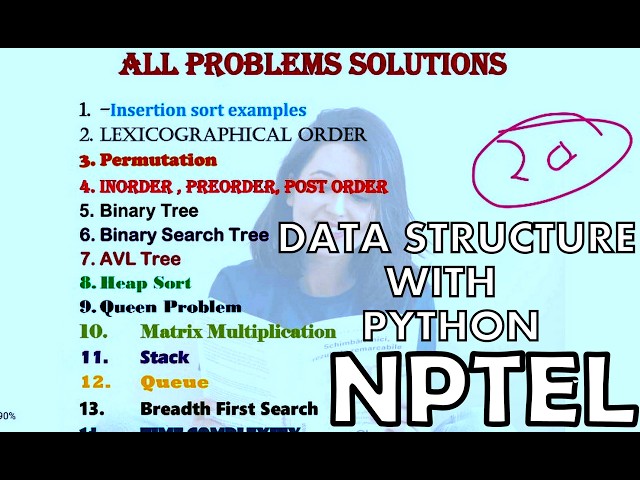 NPTEL FINAL EXAM 14 CODE SOLUTIONS | Programming, Data Structures & Algorithms | python full course
