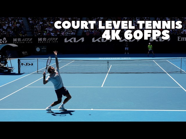 Roger Federer & Casper Ruud Play a Tiebreak | Court Level Practice 2026 4K 60FPS