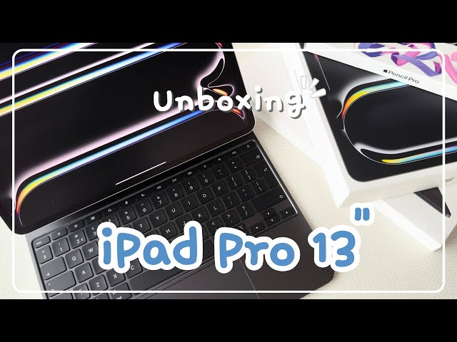 Unboxing 📦 iPad Pro 13-inch, Silver (M4) + Magic Keyboard (White vs Black)