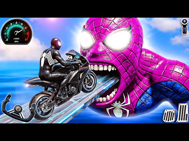 Racing Superhero Bike Stunt Game 3D - Mega Ramps Motocross Race Bike | Android Gameplay | Part 4