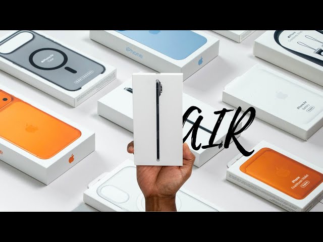 iPhone 17 Air Space Black Unboxing w/ Cases & Accessories!