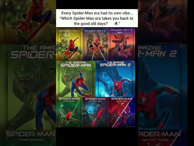 Every Spider-Man Movie Era 🕷️❤️ Which One Hits Different? #SpiderMan #Marvel #spiderverse