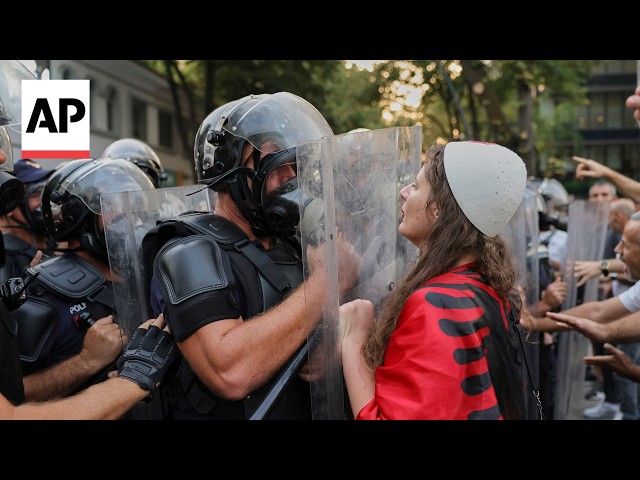 Albanian police clash with protesters over Trump-linked luxury development on 100th day