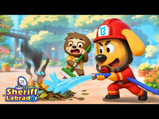 Fire in Treehouse Village | Safety Rules | Police Rescue Cartoon | Sheriff Labrador