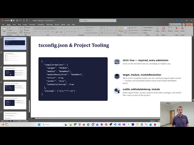 Lecture & Code Demo - TypeScript utility types and tsconfig.json / ESLint+Prettier setup