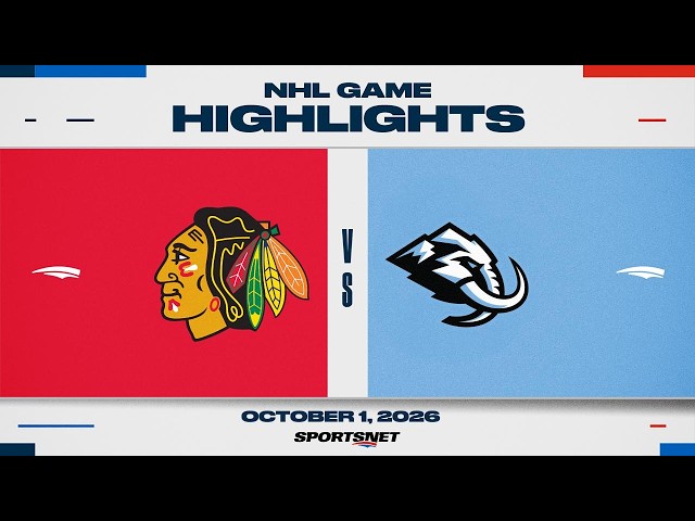 NHL Highlights | Blackhawks vs. Mammoth - October 1, 2026