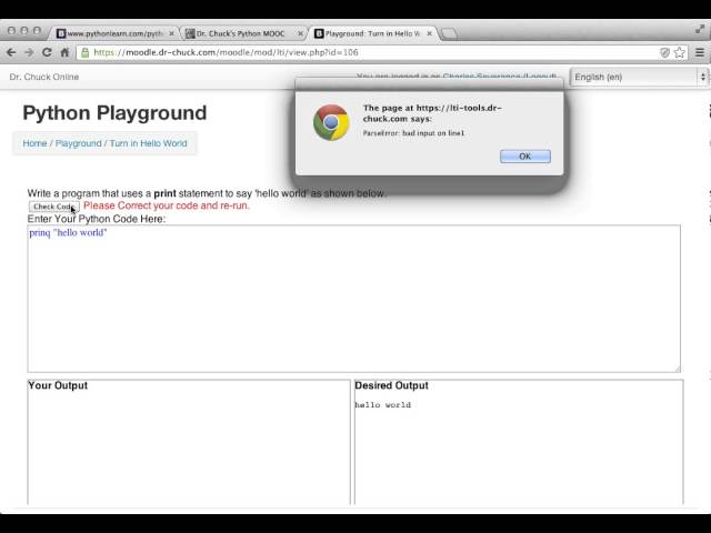 Python for Informatics: Using the Autograder